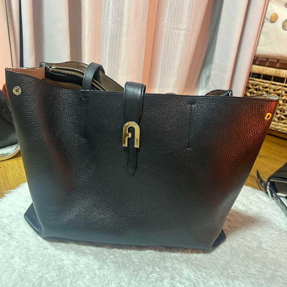 FURLA Genuine Leather Tote Bag in Black - image 2