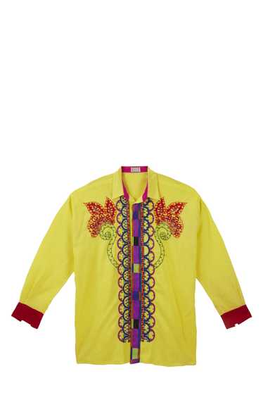 André Leon Talley Gianni Versace Embroidered Shirt