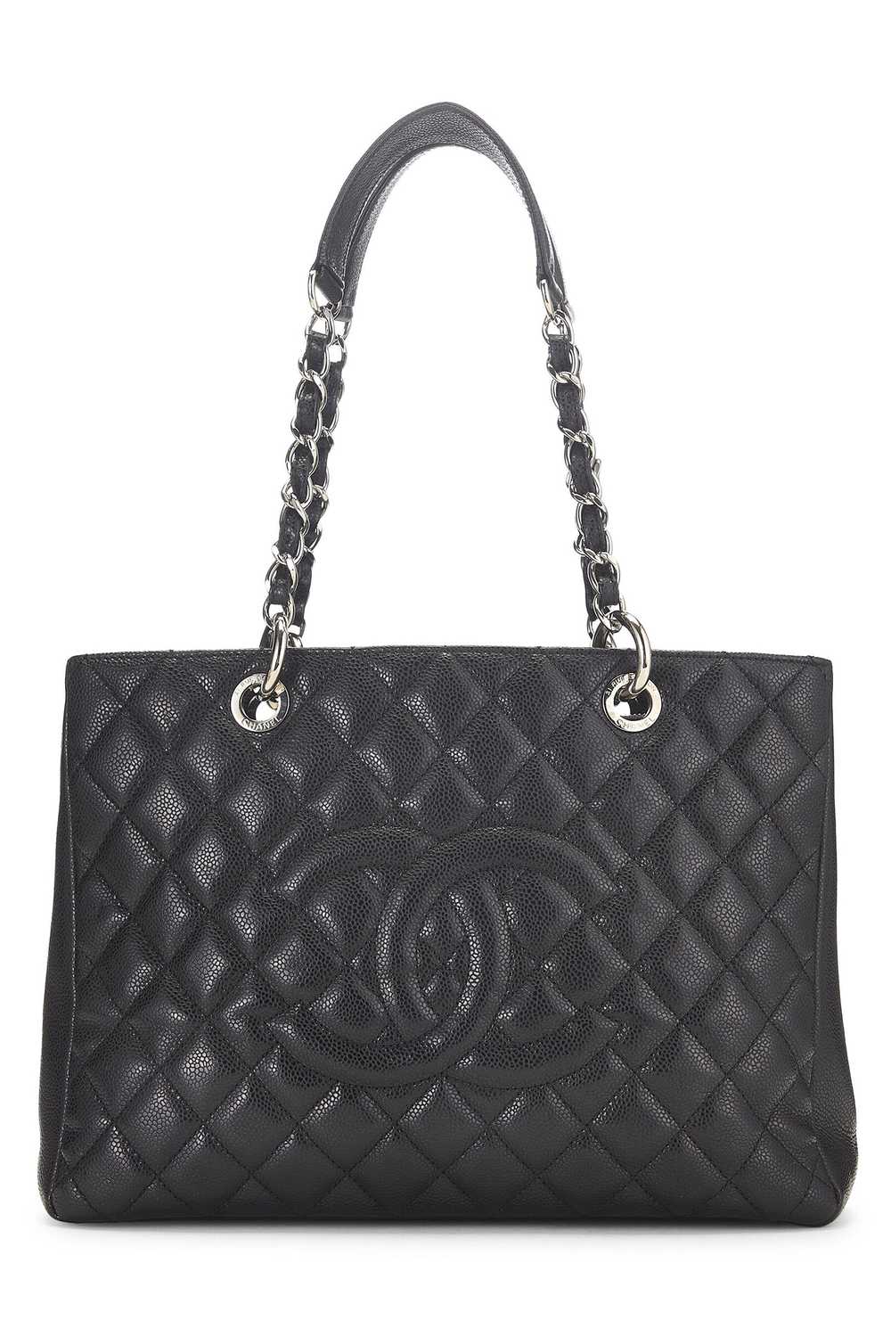 Black Quilted Caviar Grand Shopping Tote (GST) Se… - image 1