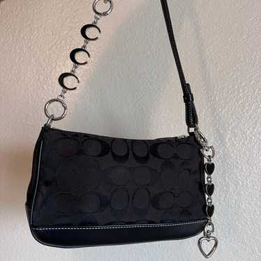 Coach Black 2002 Signature Demi purse Vintage Y2K 