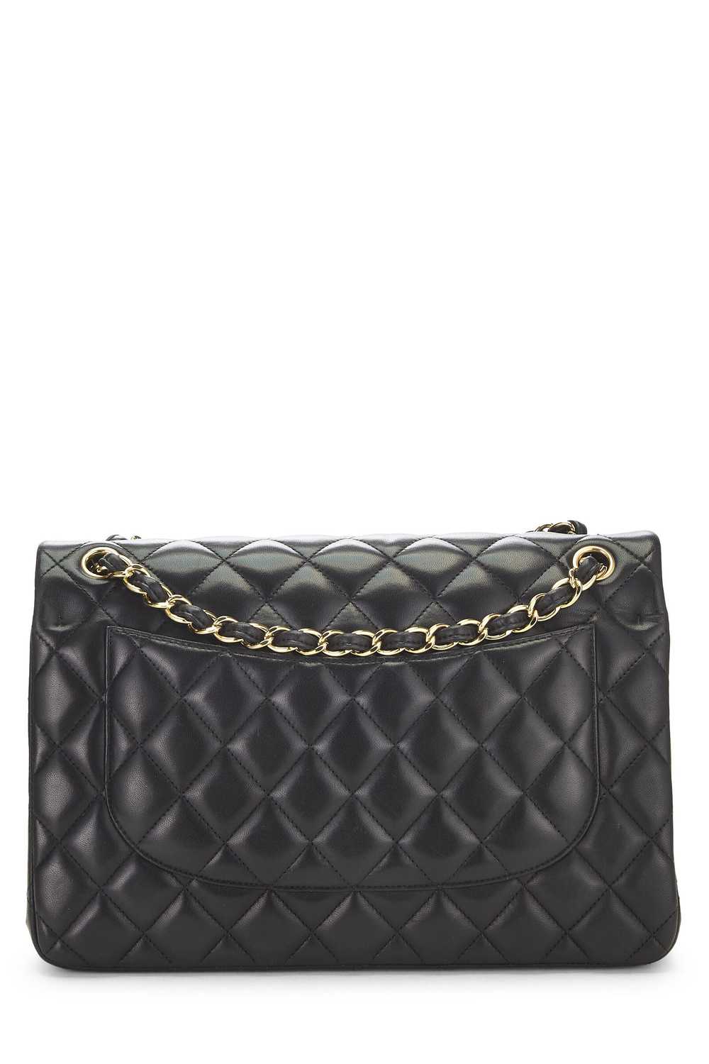 Black Quilted Lambskin New Classic Double Flap Ju… - image 4