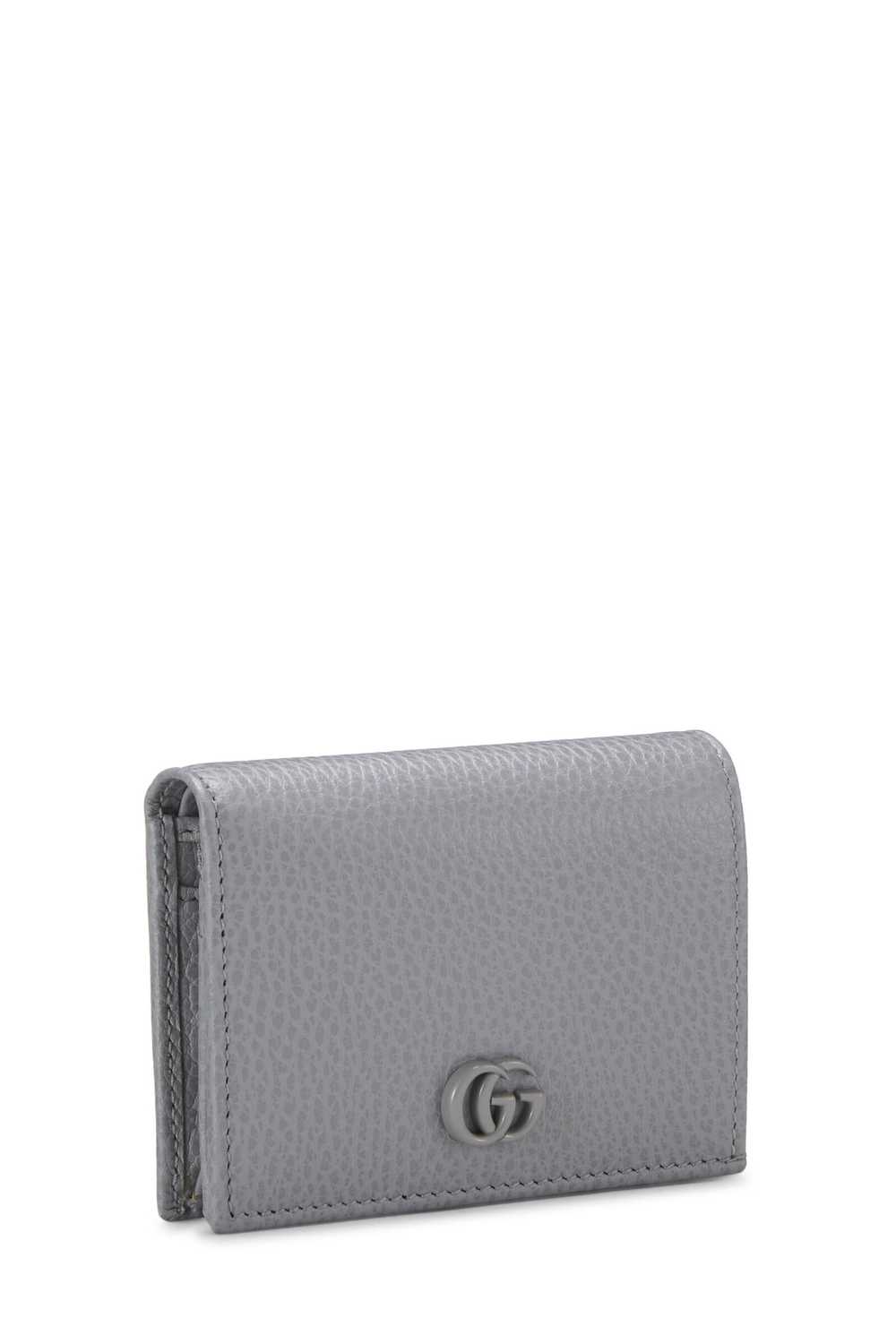 Grey Leather GG Marmont Card Case Send in SMS Sen… - image 2