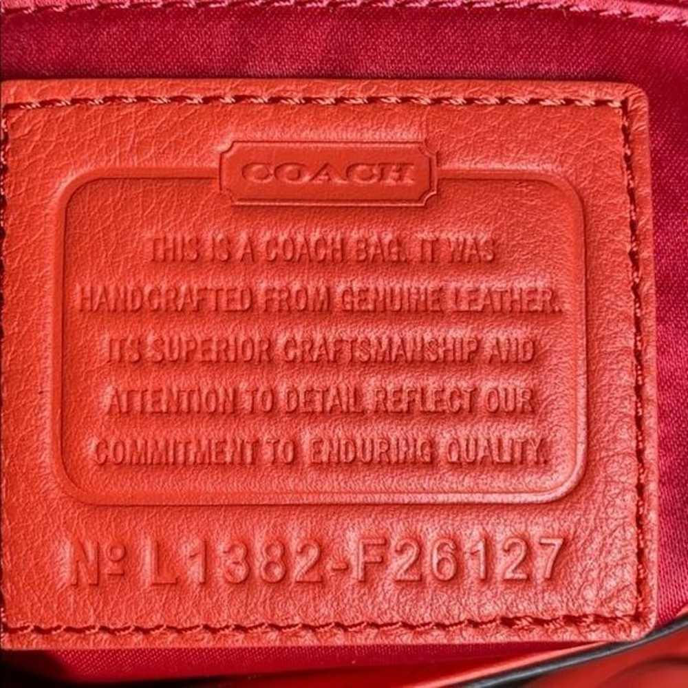 Coach Campbell orange Leather Eva Flap Satchel - image 10