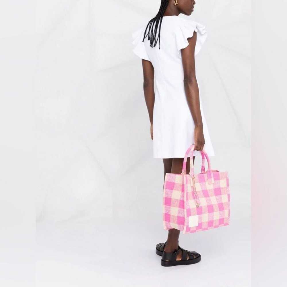 $450 SANDRO Kasbah gingham print cotton tote bag … - image 2