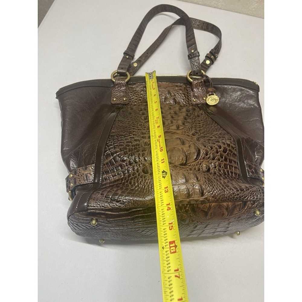 Brahmin DOREE MODERNA Brown Leather Croco Embosse… - image 8