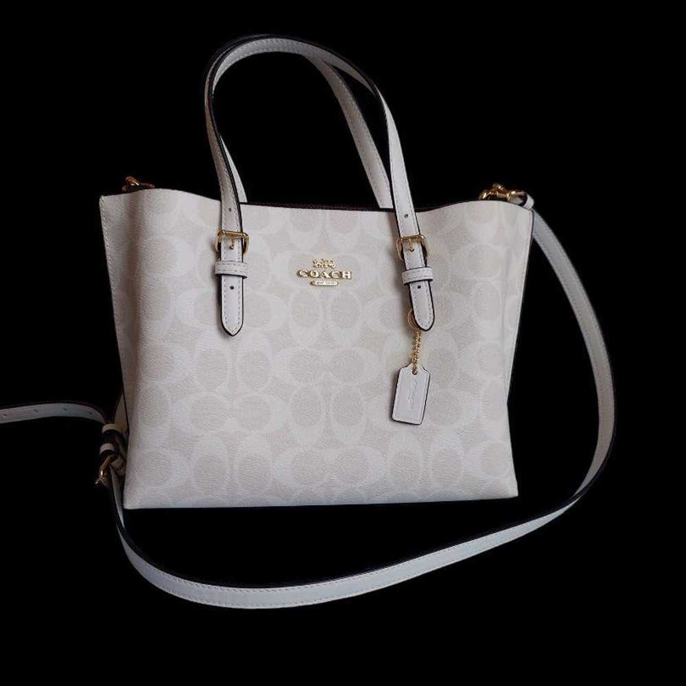 Coach Shoulder Bag White Leather - image 1