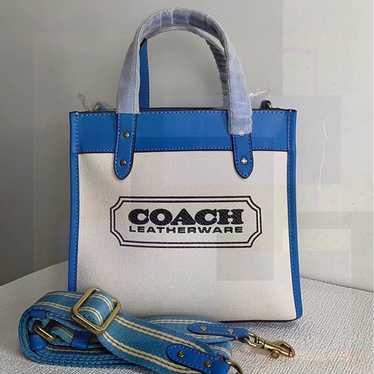 New Coach Original CH740 Blue Field Tote 22 Women 