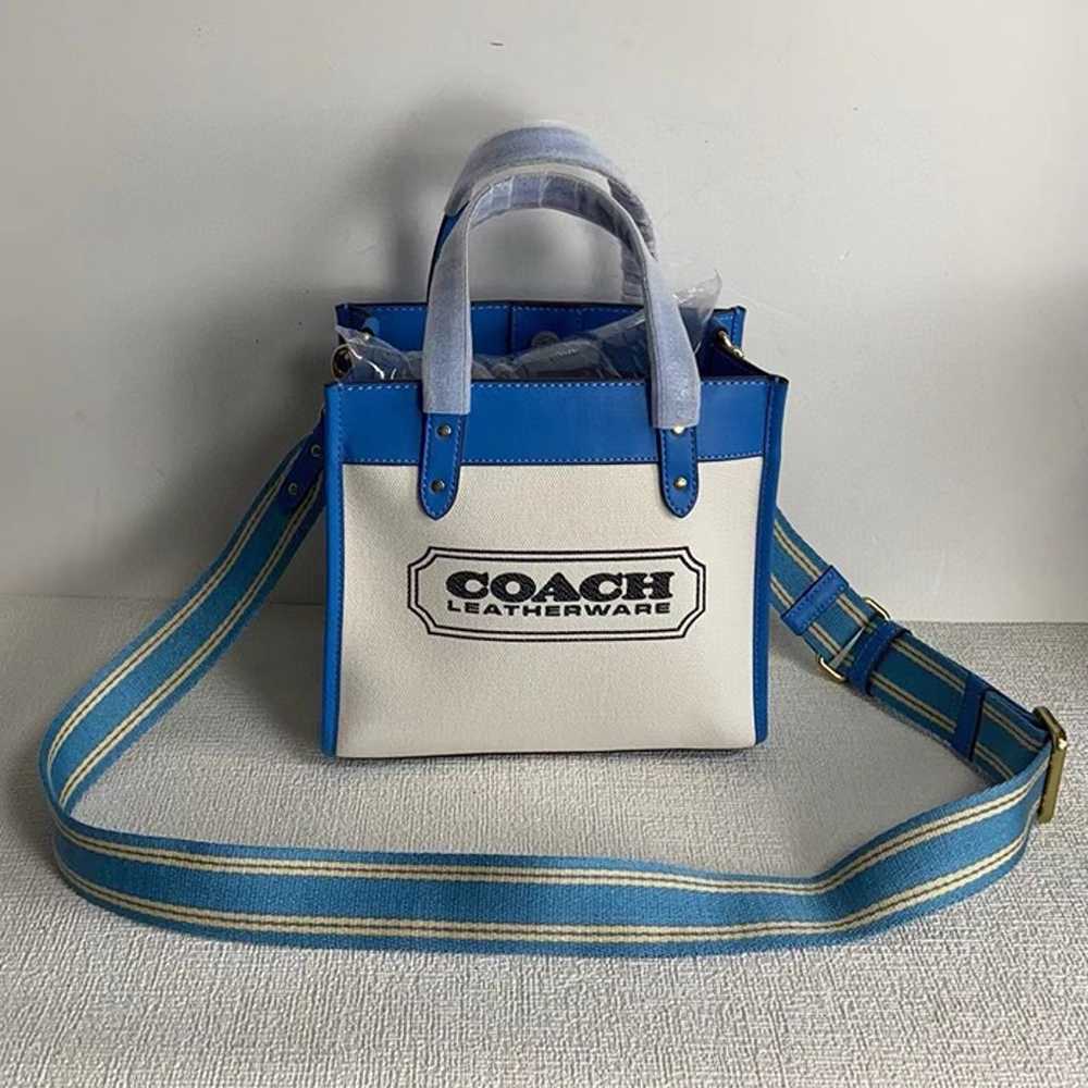 New Coach Original CH740 Blue Field Tote 22 Women… - image 1