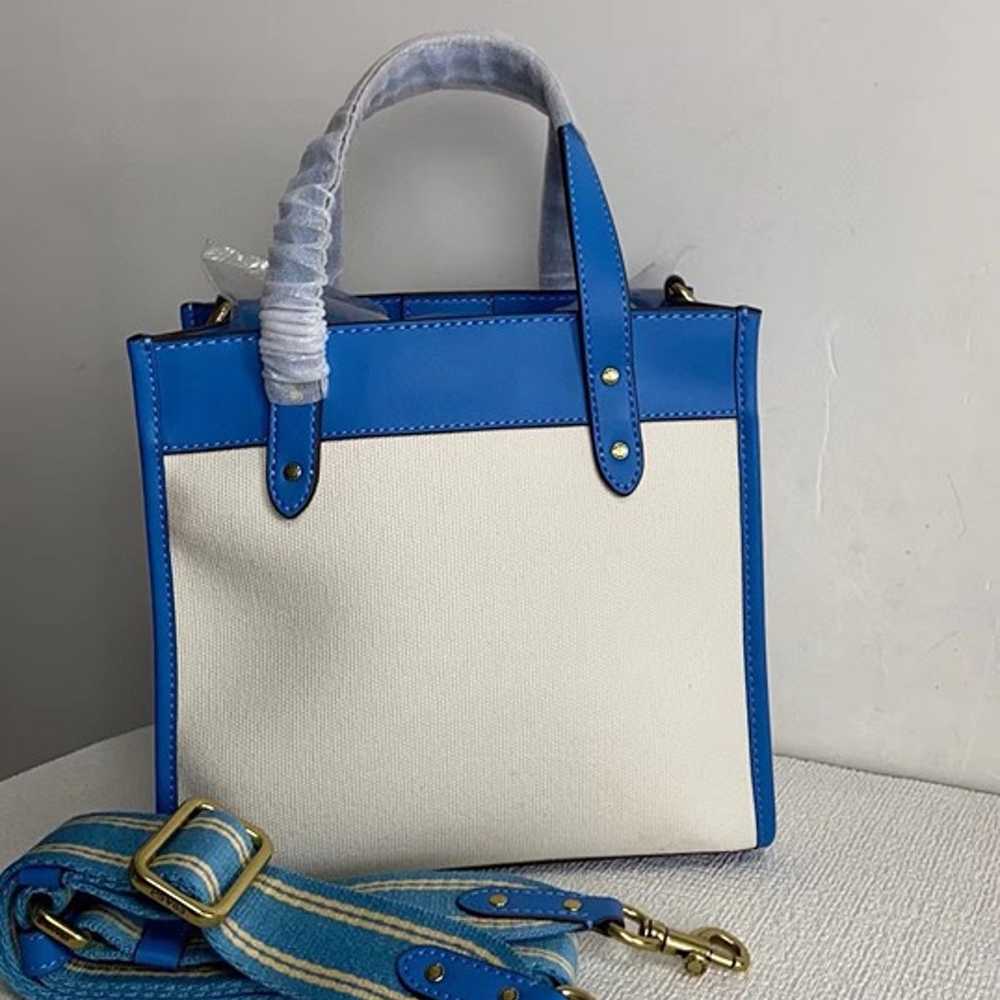 New Coach Original CH740 Blue Field Tote 22 Women… - image 4