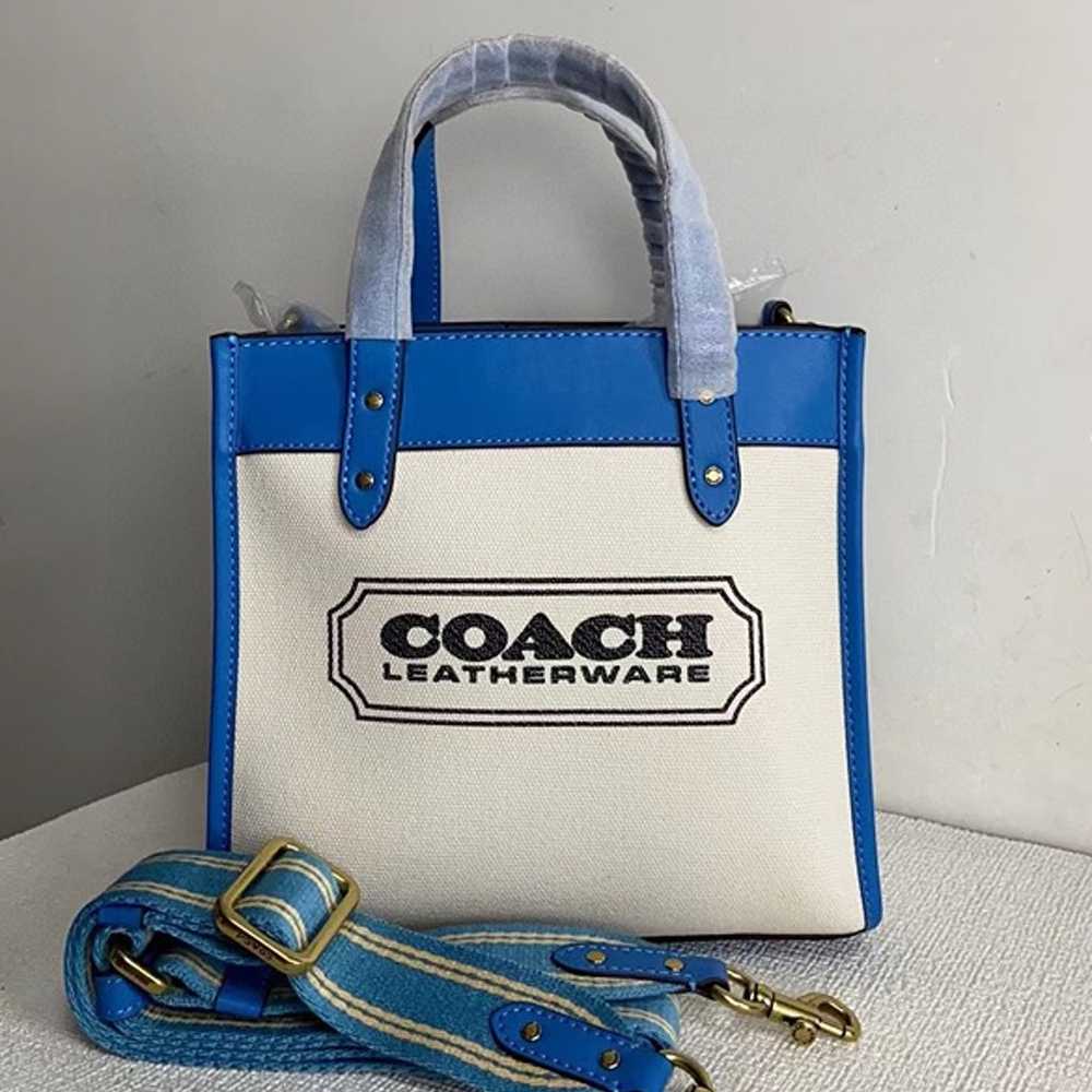 New Coach Original CH740 Blue Field Tote 22 Women… - image 8