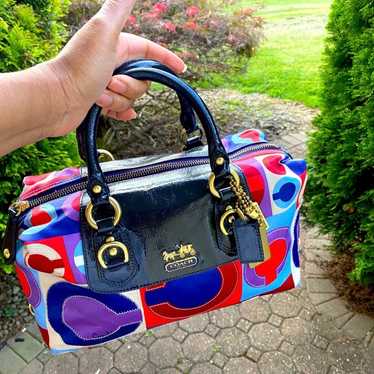 Coach Madison OP Art Resort Print Satchel