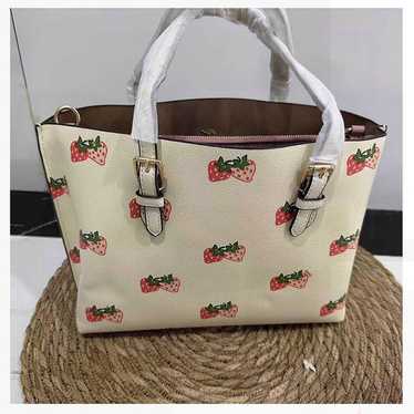 Coach Mollie Tote hot 25 With Strawberry Print