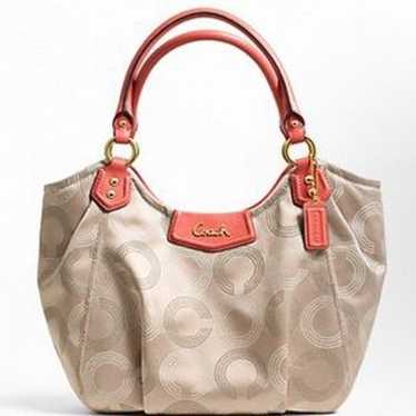 Coach Ashley Dotted Op Art Tote Purse