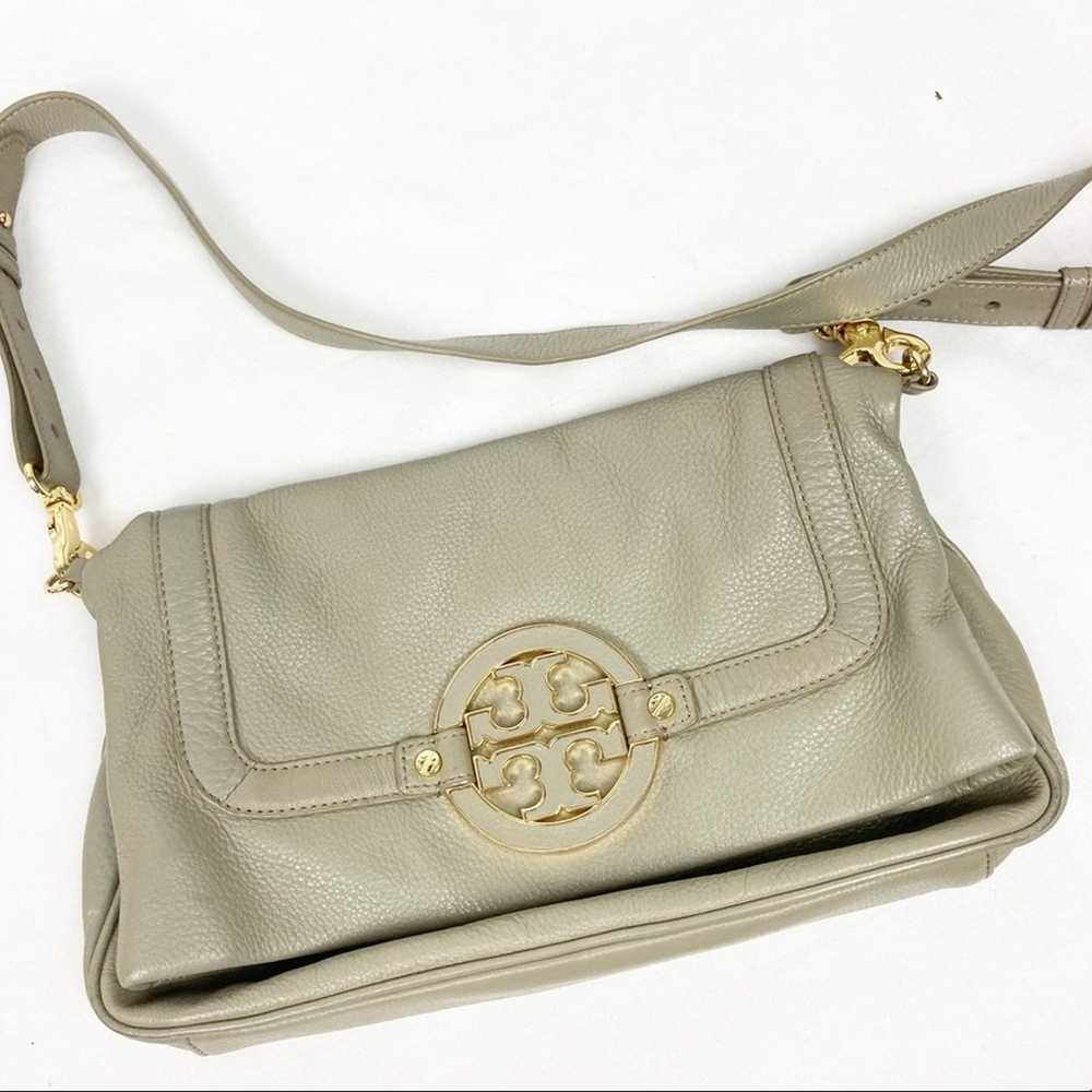 Tory Burch Leather Amanda Flapover Bag - image 1