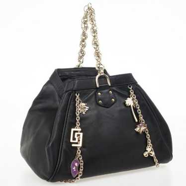 Versace For H&M Black Leather Hobo Bag with Charms - image 1