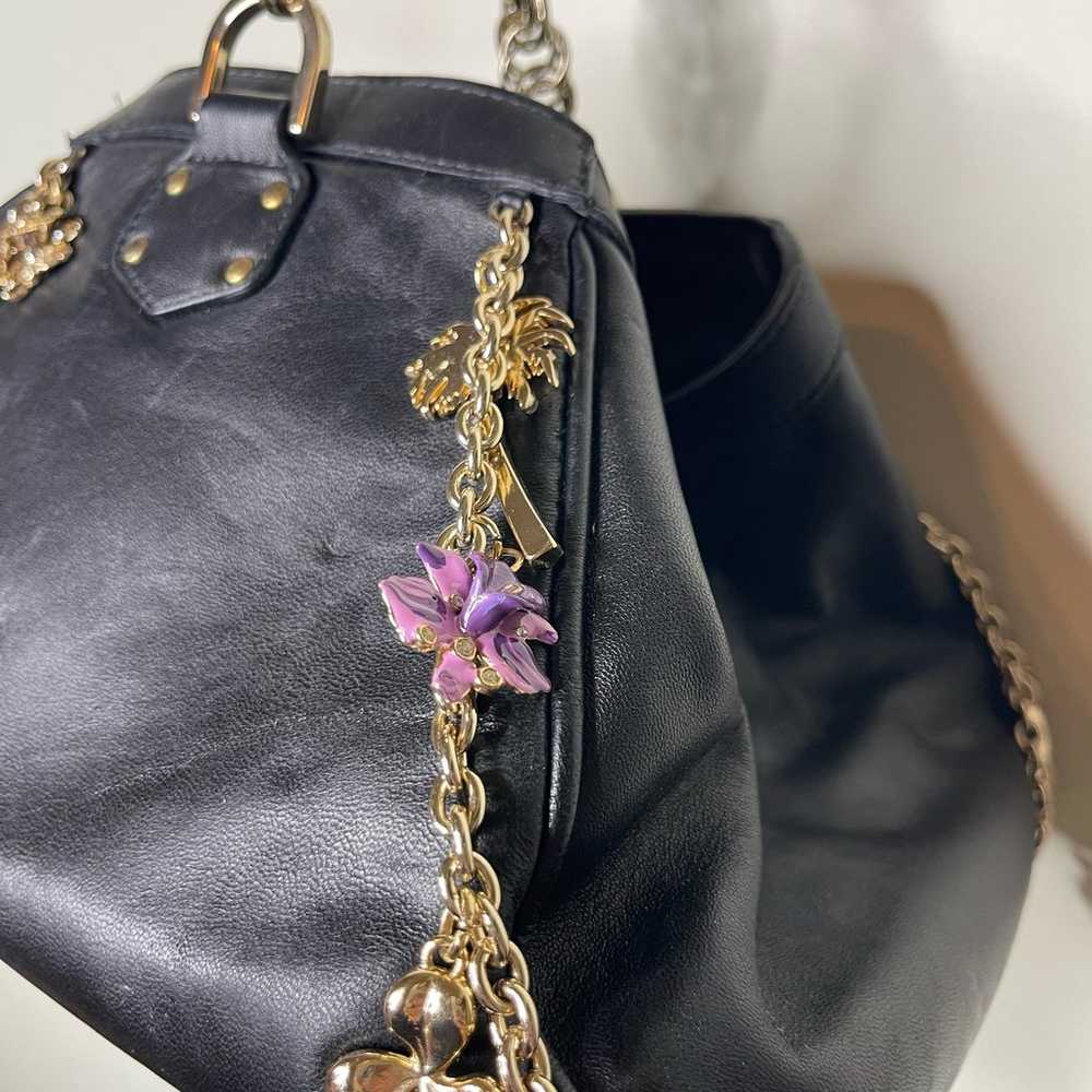 Versace For H&M Black Leather Hobo Bag with Charms - image 2