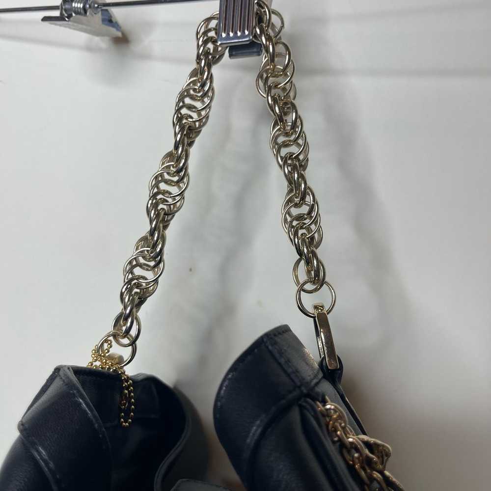 Versace For H&M Black Leather Hobo Bag with Charms - image 6