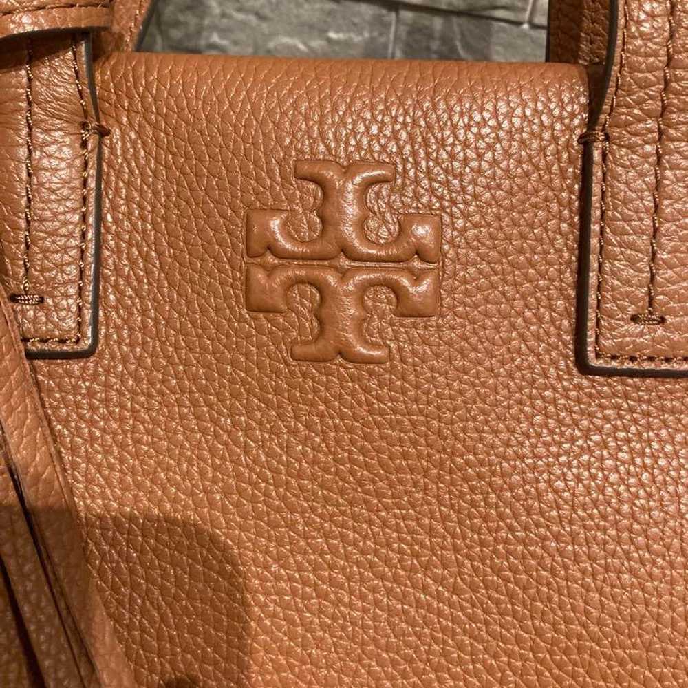 Tory Burch brown leather shoulder bag with tassel - image 4