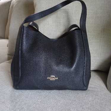 COACH black leather Hadley Hobo large lighweight … - image 1