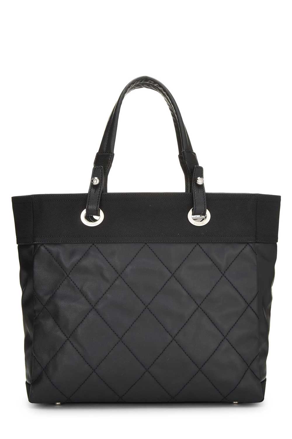 Black Quilted Paris Biarritz Tote Send in SMS Sen… - image 4