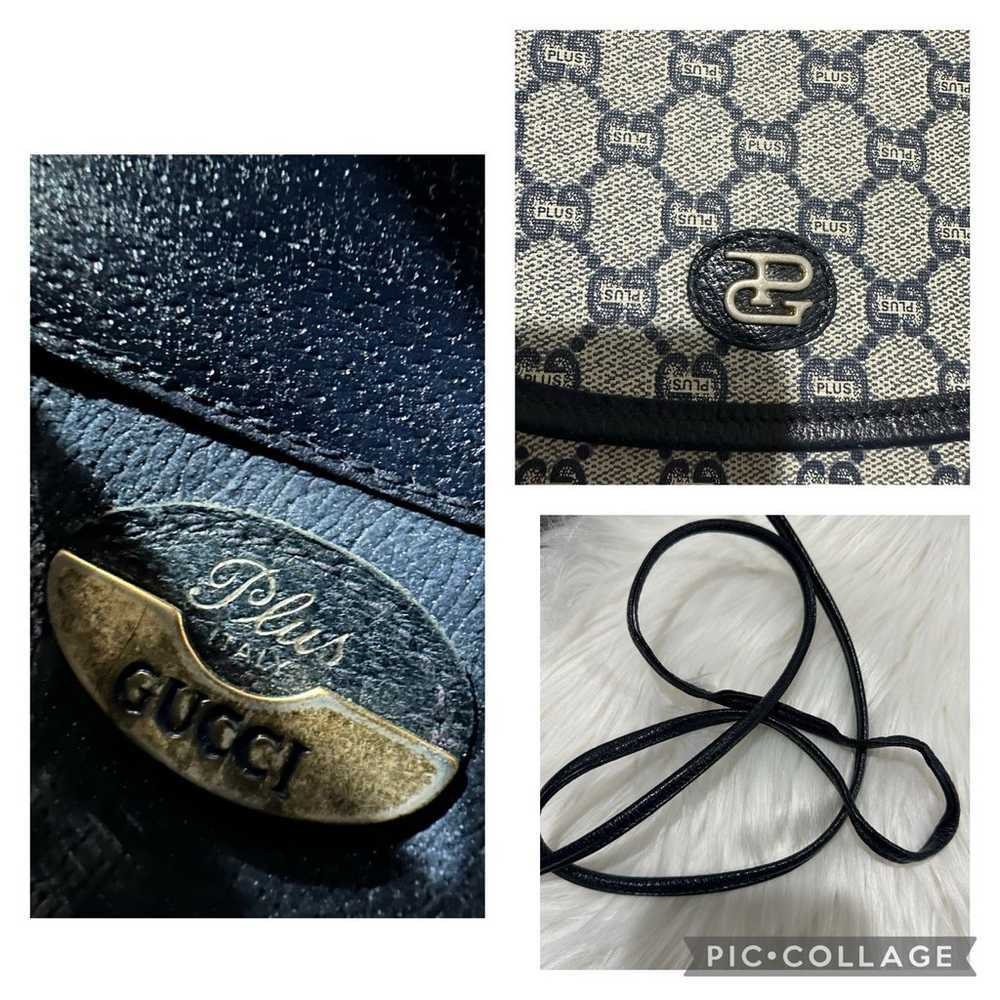 Vintage Gucci Plus PVC Canvas and Leather Crossbo… - image 12