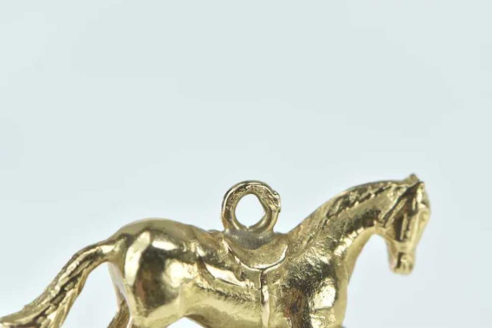 14K 3D Horse Reared Up Racing Animal Charm/Pendan… - image 3