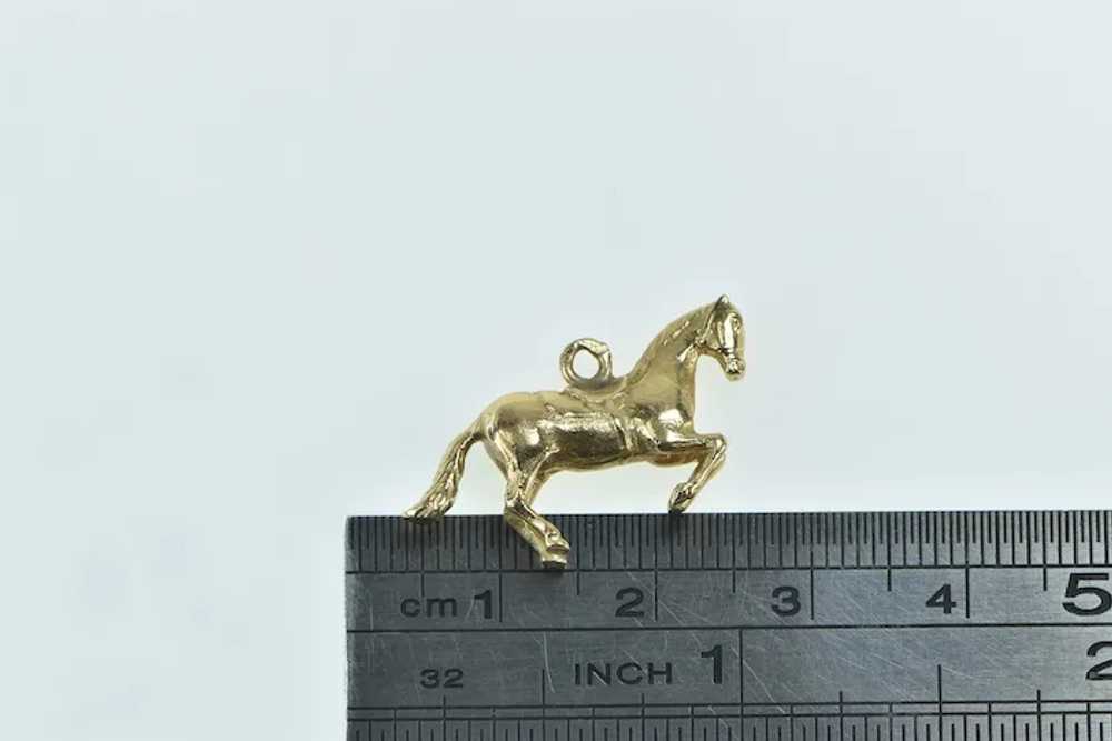 14K 3D Horse Reared Up Racing Animal Charm/Pendan… - image 4