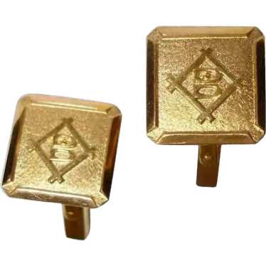 Vintage 18K Yellow Gold Cufflinks - 18K Real Solid