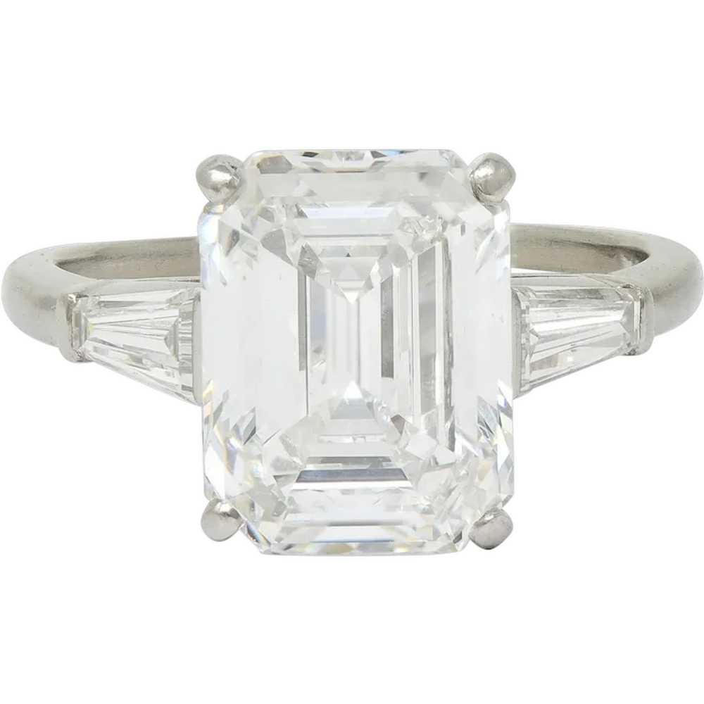 Cartier Mid-Century 5.40 CTW Emerald Diamond Plat… - image 1