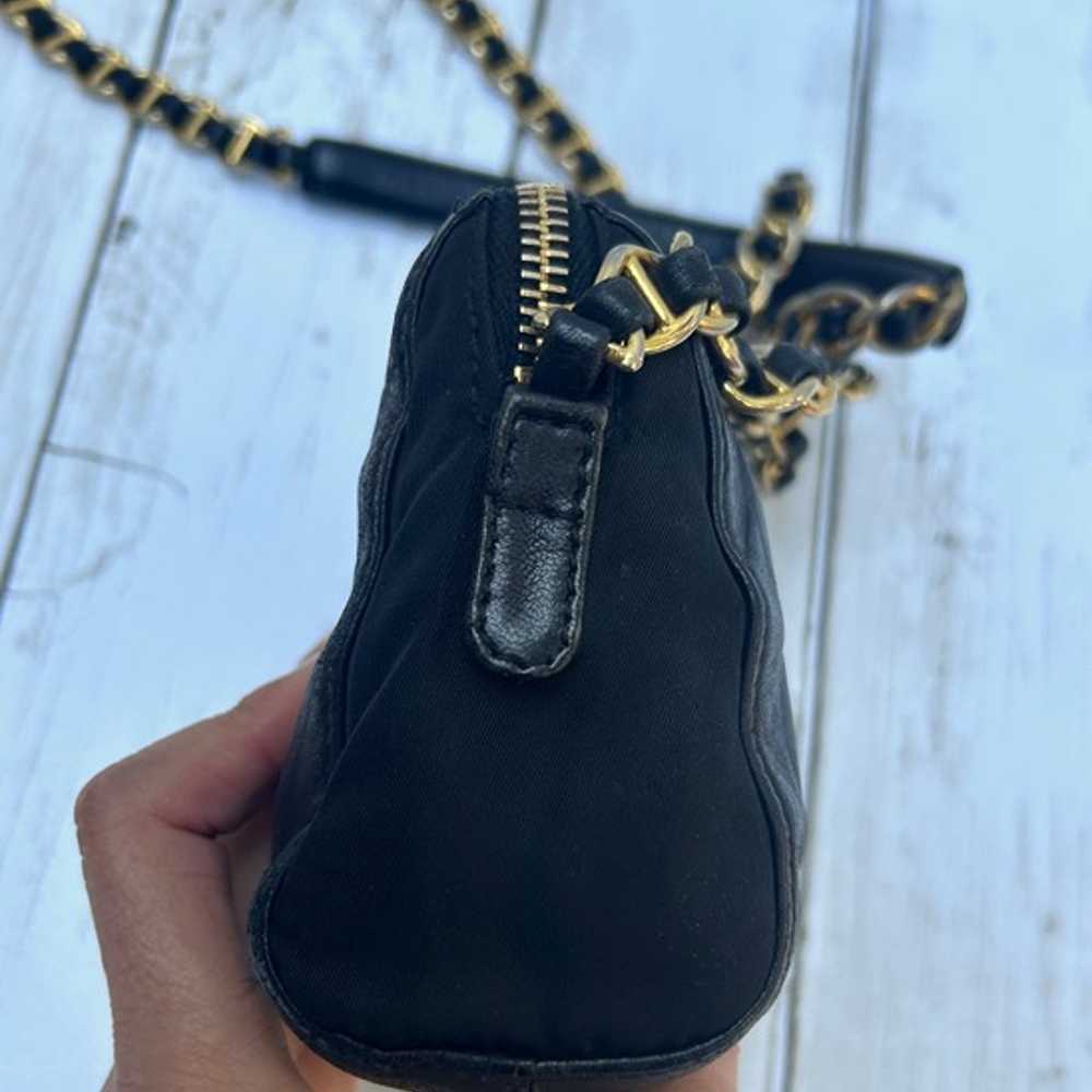 PRADA MINI Chain BLACK NAPPA Leather Tessuto NYLO… - image 11