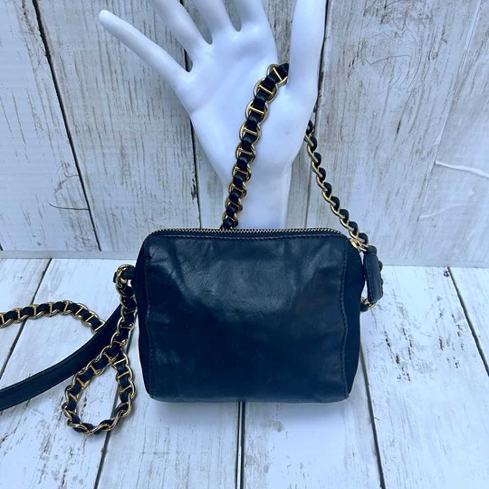 PRADA MINI Chain BLACK NAPPA Leather Tessuto NYLO… - image 3