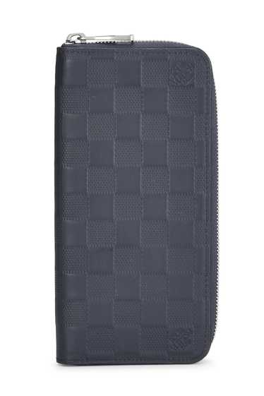 Navy Damier Infini Zippy Vertical Wallet Send in S