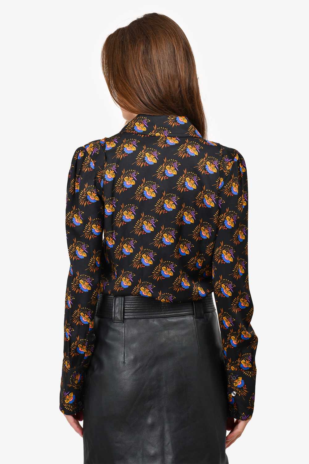 Smythe Black Multicolour Printed Button-Up Top Si… - image 4