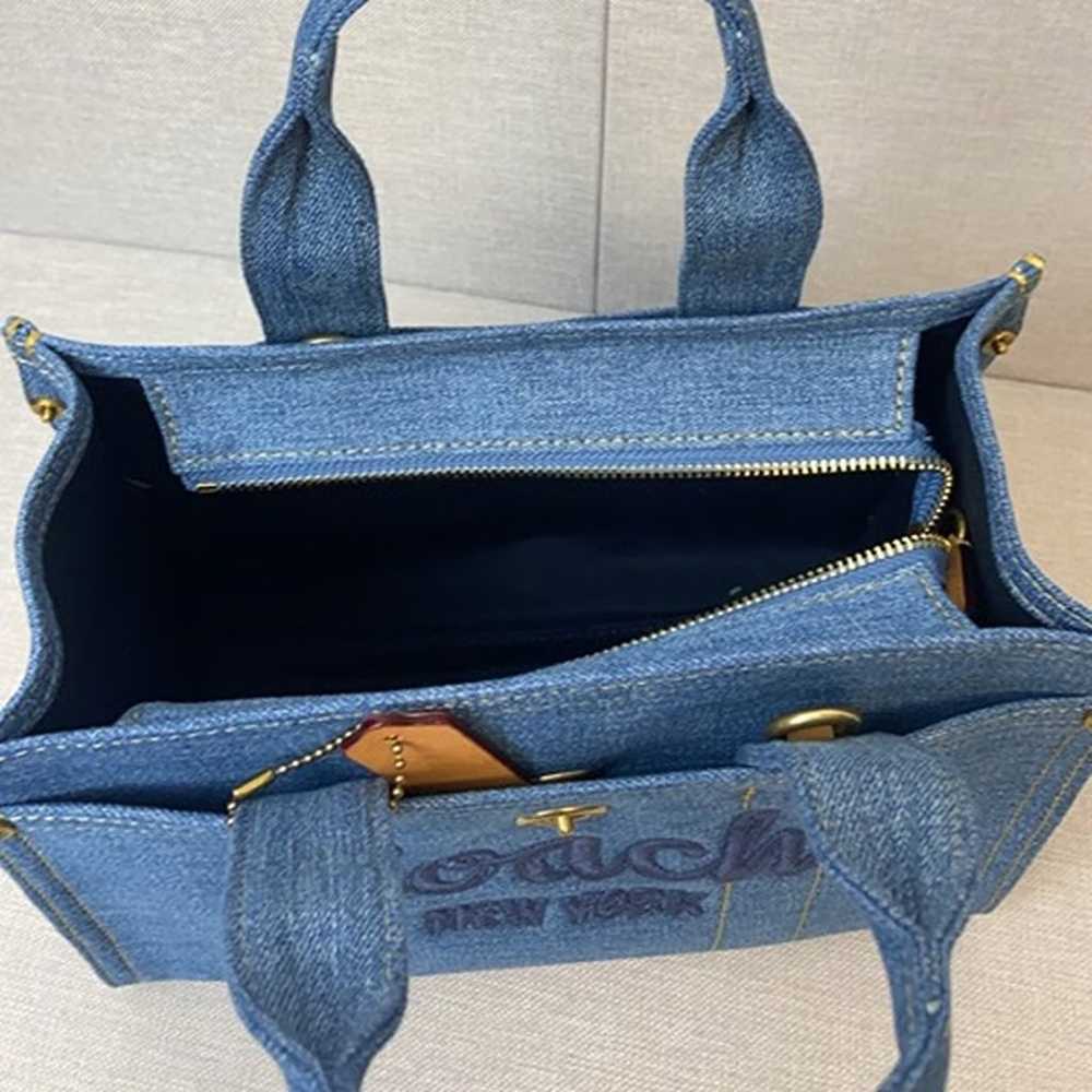 New COACH CR659 denim blue Coach Cargo tote shoul… - image 3