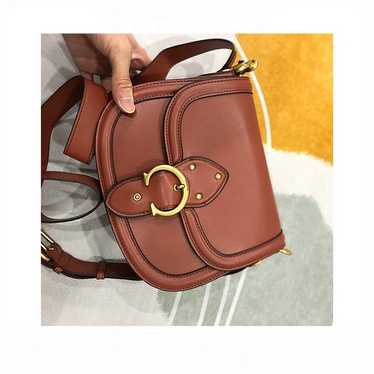 Coach Shoulder Bag Beat Saddle C0749 Red Leather … - image 1