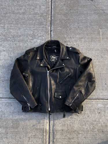 Genuine Leather × Leather Jacket × Streetwear Vint