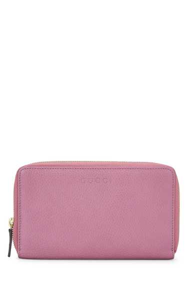 Pink Leather Zip Around Wallet Send in SMS Send i… - image 1