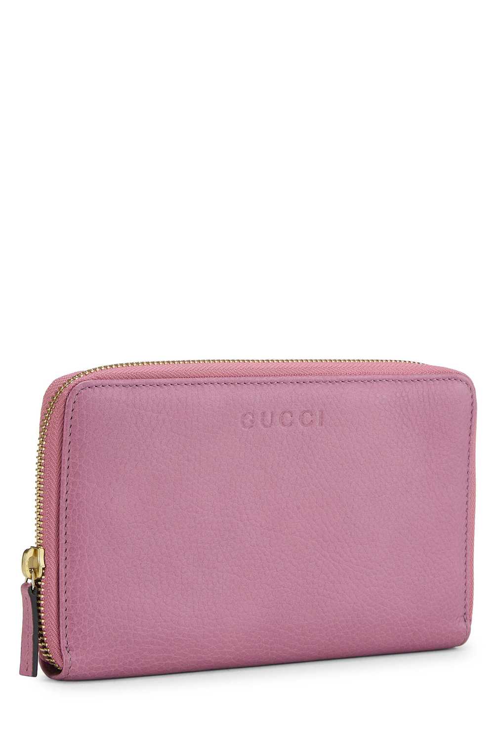 Pink Leather Zip Around Wallet Send in SMS Send i… - image 2