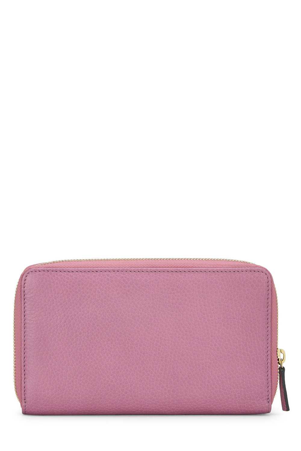 Pink Leather Zip Around Wallet Send in SMS Send i… - image 3