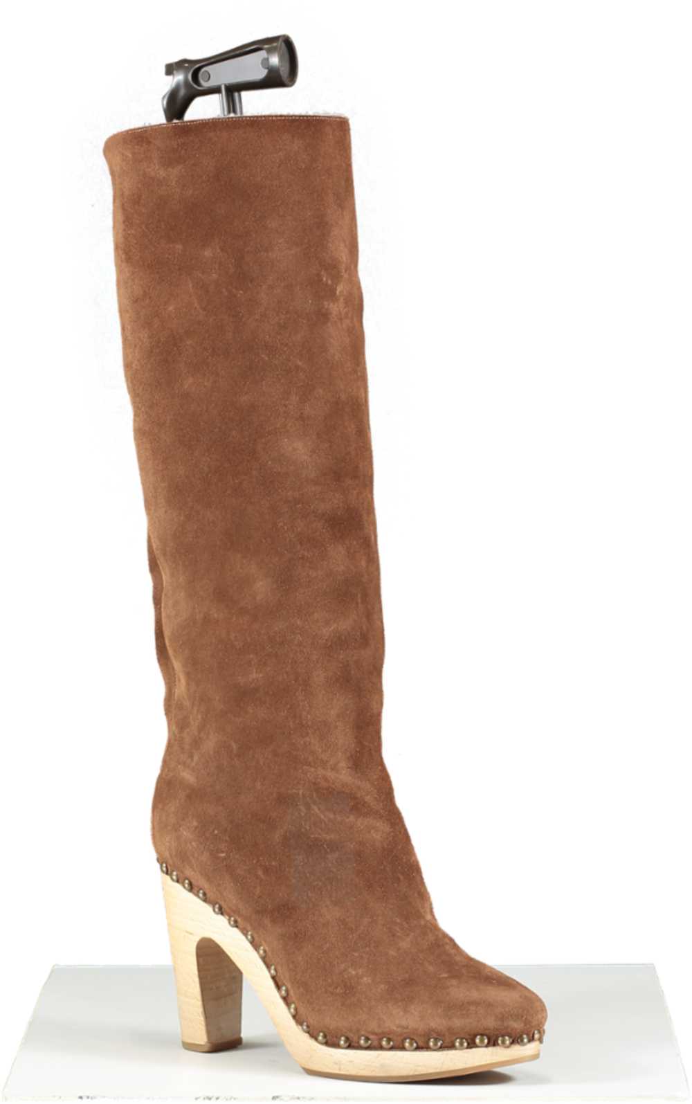 Alvaro Gonzalez Brown Suede Knee High Boots UK 5 … - image 1