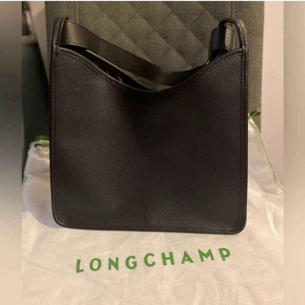 Longchamp Black Leather Shoulder Bag, Like New - image 6