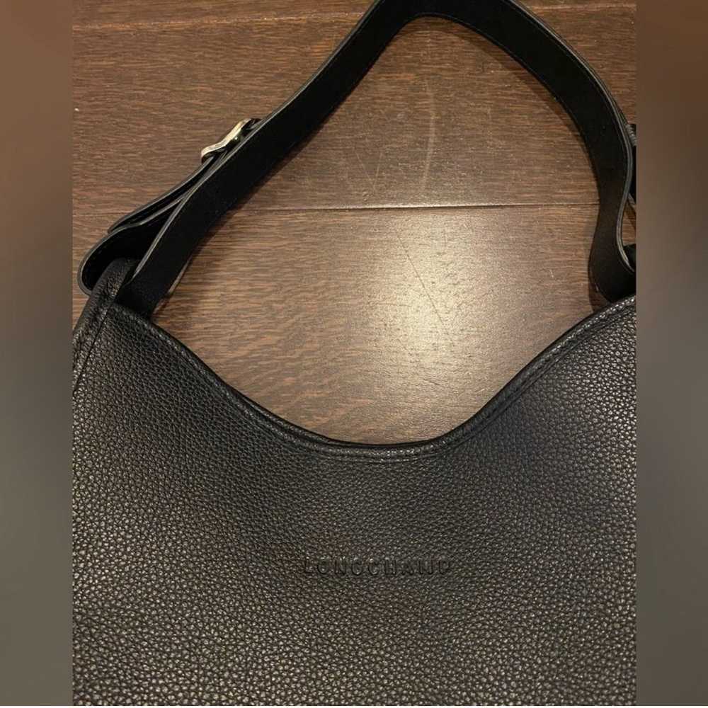 Longchamp Black Leather Shoulder Bag, Like New - image 8