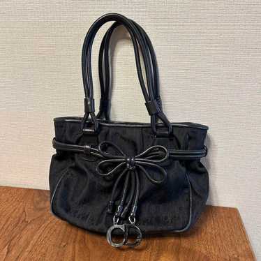 Christian Dior Trotter Ribbon Black Handbag