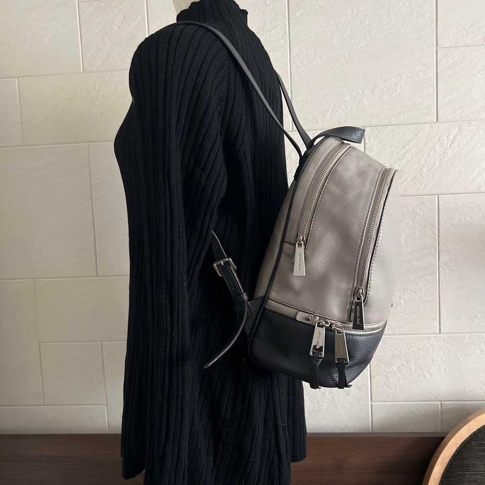 MICHAEL KORS Backpack Gray/Black Leather - image 7