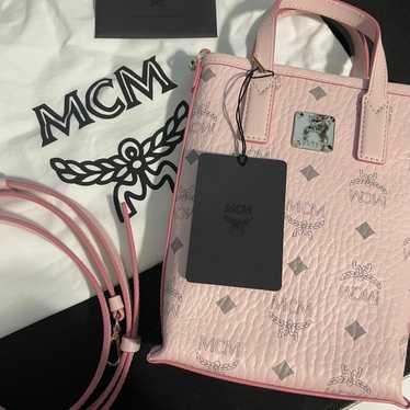 Pink Mcm Aren Crossbody Bag in Visetos - image 1