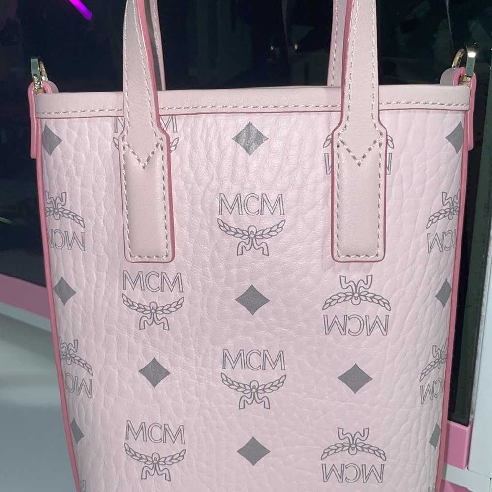 Pink Mcm Aren Crossbody Bag in Visetos - image 5