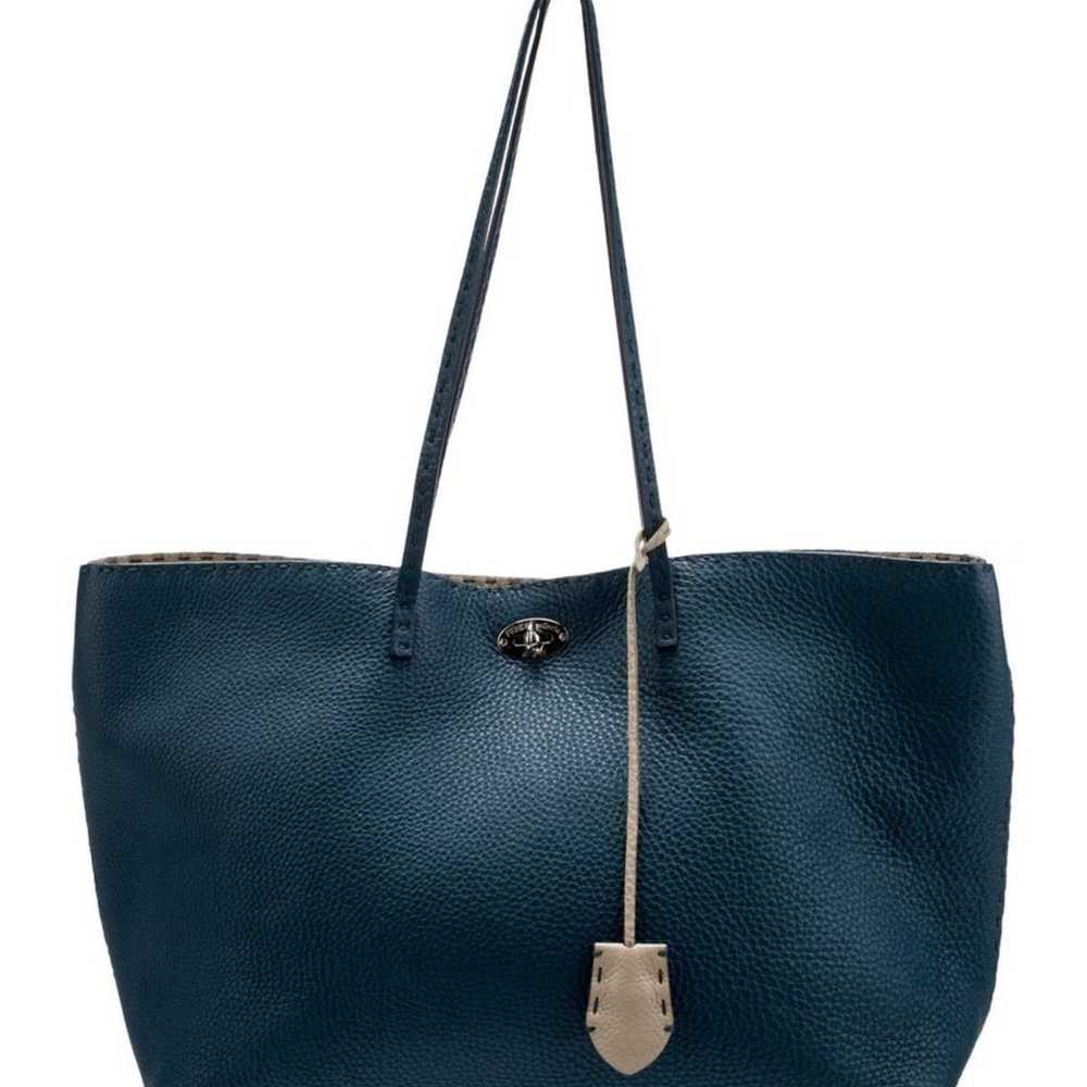 Fendi Selleria Medium Tote Blue PRISTINE - image 1