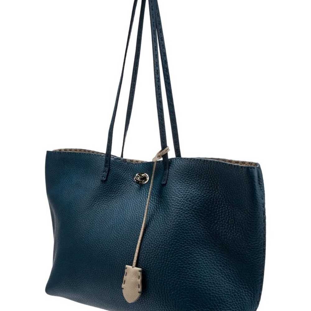 Fendi Selleria Medium Tote Blue PRISTINE - image 3