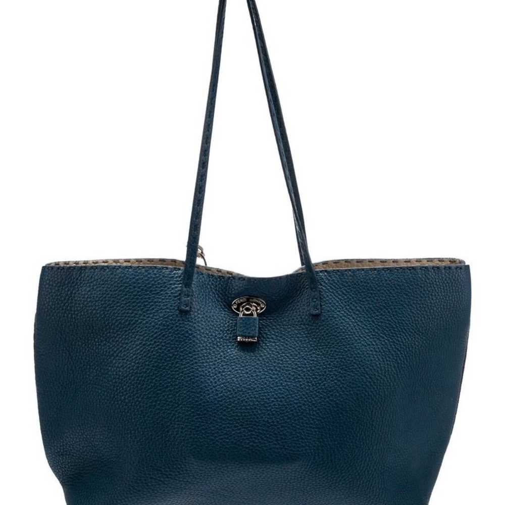 Fendi Selleria Medium Tote Blue PRISTINE - image 4