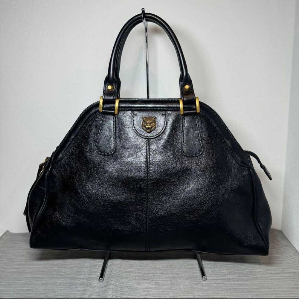 Gucci Libelle GG Marmont Handbag Leather Black Me… - image 2